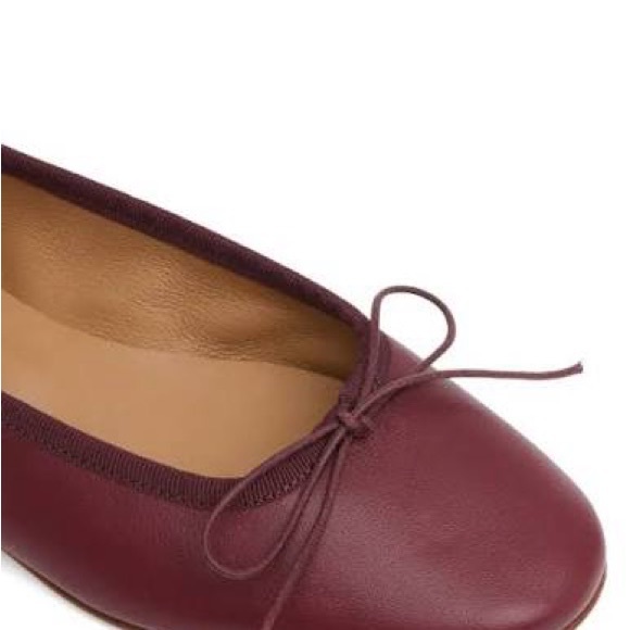 Mansur Gavriel Dance Ballet Flats Burgundy lambskin NIB size 39 - Picture 3 of 4